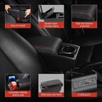 YJYWZH Armrest Box for Hyundai Accent Verna Accessories 2017-2020 Armrest for Car Center Console Organizer Double Layer Storage Space with 3 USB Ports, Red Thread