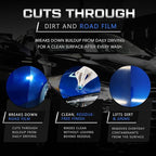 Graphene Ceramic Car Wash Soap - Graphene Coating Infused Car Shampoo - pH-Neutral Formula for Coatings - Cleans, Protects, & Recharges Existing Coatings In One Step (16oz)