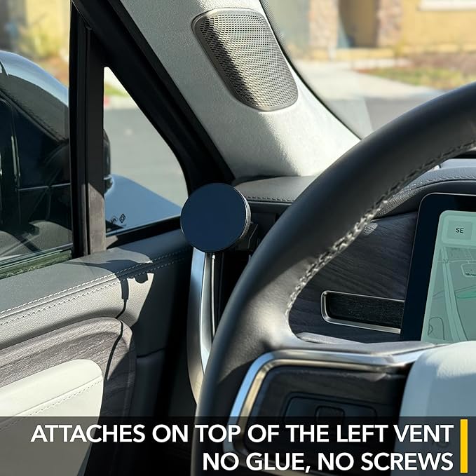 TWRAPS Dashboard Phone Holder for Rivian R1S & R1T, Compatible with iPhone and Android Cases, No Glue or Screws Anchors on Dash AC Vents, R1 2021-2026 SUV & Truck Accessories (Magnetic Mount)