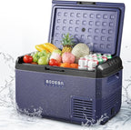 BODEGACOOLER 12 Volt Car Refrigerator, 42QT(40L) IPX4 Waterproof Electric Cooler, 31dB Ultra-Quiet Car Fridge APP Control with 12/24V DC 110-240V AC, -4℉~68℉, Portable for Truck RV Camping, Travel