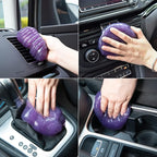 ASFSKY Car Cleaning Gel for Car Interior（Air Vents, Dashboard, Center Console, Cup Holders, Seat Seams, etc.） Removes Dust, and Debris, Reusable, No Residue Cleaner (3, Purple)