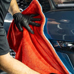 Autofiber Dreadnought Max Triple Layer Microfiber Car Drying Towel, Twist Pile, 1400GSM - 1 Pack, Blue/Red (20 inch x 40 inch)
