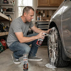 Wheel & Tire Cleaning Kit - 2 Pack 14 oz Bottles,Car Wheel Cleaner Tire Cleaner Spray Brake Dust Remover for Aluminum Chrome Rims Tire Shine Applicator Wet Tire Dressing Tire Wax