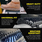 Universal Fit Truck Step Mounted Brush - Heavy Duty Boot Brush for Trucks, RVs, SUVs, and Semis - Easy Velcro Mounting - Perfect for Camping, Jobsite, and Home - Durable and Reliable
