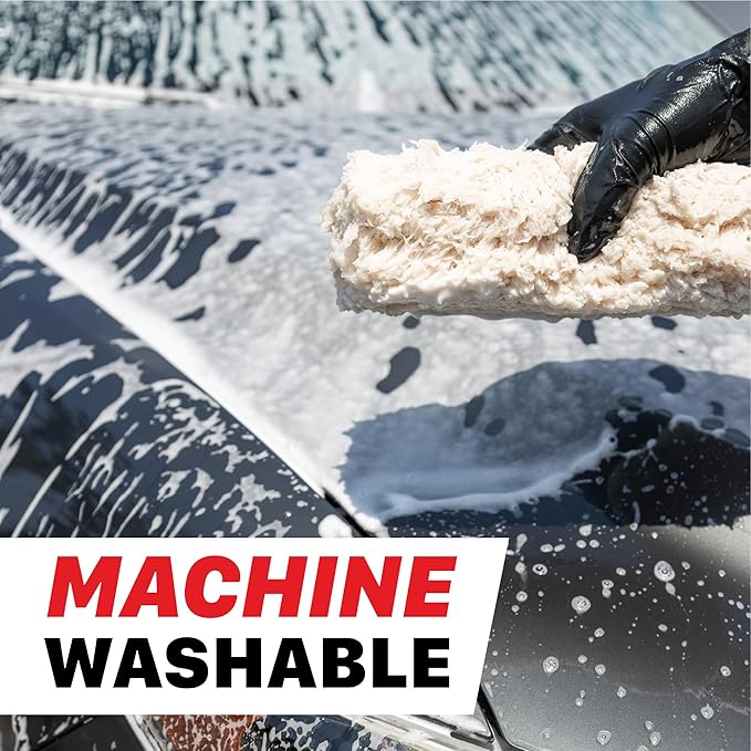 Maxshine Universal Ultra-Plush Microfiber Car Wash Sponge – Super Absorbent, Ultra-Soft Wash Pad for Scratch-Free Car Washing – Reusable Sponge for Auto Detailing, Car Care & Professional Cleaning