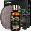 Plastic Restorer for Cars, Black Trim Restorer Car Plastic Restorers Black Crystal Coating for Automotive Parts Vehicles Interior Scratch Remover Shiny Car Stuff,30ML