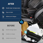 YJYWZH Armrest Box for Nissan Almera Versa 2012-2019 Car Center Storage Box Organizer Interior Hand Centre Consoles with 4 USB Ports Cup Holder Arm Rest Double-Layer Black Accessories