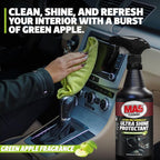 MA5X Ultra Shine Protectant | Car Interior Cleaner | Multi-Surface Car Interior Protectant with Green Apple Scent | UV Resistant | 32oz Spray Bottle | Pack of 2