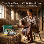 5-in-1 Leather Care Kit with Saddle Soap & Mink Oil, Leather Cleaner and Conditioner for Cowboy Boots, Jackets, Handbags, Car Interiors, Ideal Gift for Leather Lovers