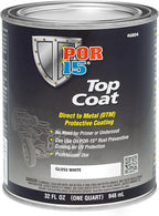 POR-15 Top Coat Paint, Direct to Metal Paint, Long-term Sheen and Color Retention, 32 Fluid Ounces, Gloss White