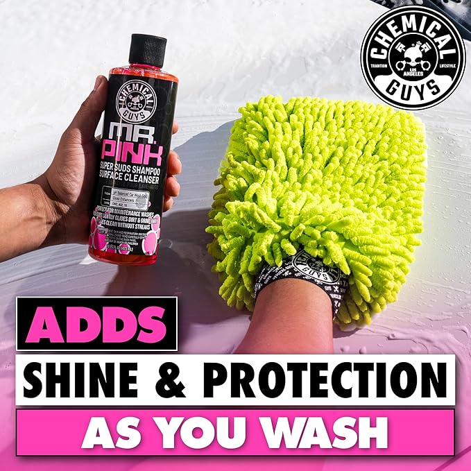 Chemical Guys CWS22116 Mr. Pink Foam Party Wash & Wax (Works with Foam Cannons or Bucket Washes) Safe for Cars, Trucks, SUVS, Motorcycles, RVs & More, (16 fl oz) Tangerine Scent