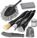 8PCS Car Interior Detailing Kit - 200g Cleaning Gel (185% More Than 70g), Ultra-Soft Detailing Brush Set, Dash Duster, Air Vent Brush, Microfiber Towel | Car Cleaning Supplies Gift for Men