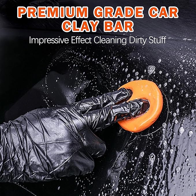 Car Clay Bar Detailing kit - Clay Bars Auto Detailing Premium Grade Magic Clay Bar Kit Car Detailing Kit with Washing and Adsorption Microfiber Towel 4 Pack 100g