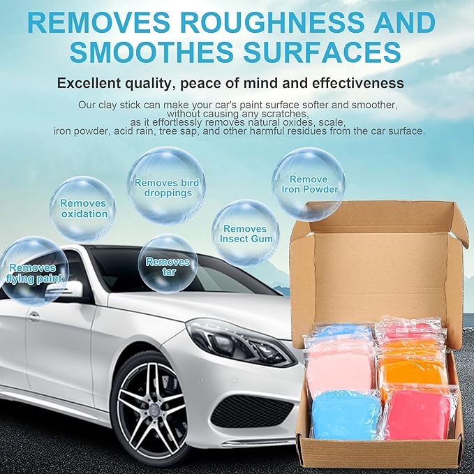 16 Pack Clay Bar Kit 800g Clay Bars Auto Detailing Car Clay Bar No Scratch Magic Clay Bars Detailing Cleaner Kit for Car Wash Car Detailing Clean,Rv, Bus,Glass Cleaning