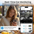 4G Car Security Camera, Dual LTE Dash Cam with 64GB Card, Front & Inside 2K Car Camera, Remote Live View, GPS, 24/7 Parking Mode, IR Night Vision, Two-Way Talk, App Alerts, Cloud/SD Storage, OBD Cable