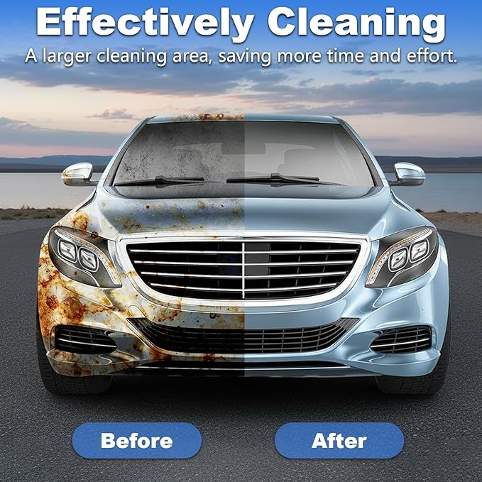 KUNAL 1 PCS Clay Towel Auto Detailing & 1 PCS Car Wash Clay, Microfiber 12in*12in Towel for Cleaning & Release of Paint Contaminants, Road Grime, Light Overspray, Debris