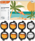 DRIVEJOY Car Air Freshener Vent Clips, 8 PK, 6 Hawaiian, 2 New Car, Car Fresheners for Men Women, Up to 240 Days, Natural Odor Eliminator
