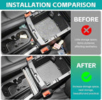 Center Console Organizer Compatible with 2018-2026 Jeep Wangler JL JLU 4xe Rubicon Sahara & 2020-2026 Gladiator JT Accessories, Console Hanging Box Tray Fit for Jeep Interior Accessories