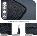 Pesonlook 3 Pack Microfiber Car Drying Towels, 36x24 Inch Extra Large Car Wash Towels, 500 GSM Ultra Absorbent,No Streak, Scratch or Water Spot Towel for Cars&Trucks(Gray)