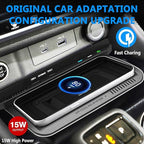 Wireless Car Charger for Nissan Rogue 2021-2023, New Upgrades Interior, 15W Fast Phone Charging Pad with 27W USB & Type-C Port for Any Qi Smartphone