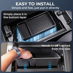 Center Console Organizer Storage Box & Armrest Bottom Mat for Toyota RAV4 2026, Interior Accessories Armrest Insert Tray Storage Box for 2026 RAV 4, Black