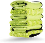 Adam's Polishes Microfiber Glass Cleaning Towel - Two Sided, Streak Free Glass Cleaning Towel - Soft Satin Stitched Edges 540 GSM (6 Pack)