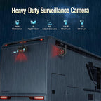10.1" - 3 Wireless RV Backup Camera System, 1080P DVR Touch Screen Rear Side Cameras for Monitoring, Compatible with Furrion Pre-Wired Plug, Clear Night Vision Camera for Trailer Truck, A23