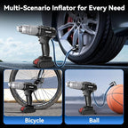 Sonashi 2-in-1 Car Vacuum Cleaner & Tire Inflator - High Power Portable Vacuum with Digital Tire Pressure Gauge, LED Light, Multifunctional Nozzle for Car Interior Cleaning & Emergency Tire Inflation