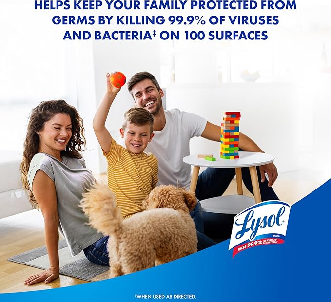Lysol Disinfectant Spray, Sanitizing and Antibacterial Spray, For Disinfecting and Deodorizing, Early Morning Breeze, 1 Count, 12.5 fl oz each, Packaging may vary