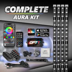 OPT7 Aura Pro Wheel Well Lights Kit with APP & Remote Control, 4pc 24" Waterproof LED Strips, Music Sync, RGB Multi-Color Modes Neon Tire Rim Lights for Car Truck SUV Van