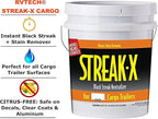 RVTECH Streak-X Cargo + Enclosed Trailers Instant RV Black Streak Remover - Race Hauler Stain Smoke Soot Bird Dropping Sap Brake Dust Tar Pro-Strength Cleaner Wash | 5 Gallon