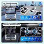 2+64G Android Car Stereo for Ford Expedition 2007-2014 (Manual A/C) Wireless Carplay Android Auto, 9’’ Touchscreen Car Radio with GPS Navigation Bluetooth Mirror Link WiFi FM/RDS EQ Backup Camera SWC