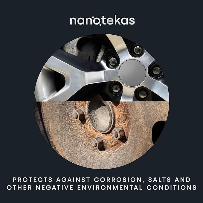 Nano Ceramic Coating for Cars - Rim and Metal Trim Ceramic Coating Kit. Easy to Use Wheel Ceramic Coating Suitable for All Rim Types - Brake Dust Repellent for Cars & Motorbikes