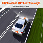 1080P Dash Cam Front and Rear with 32GB SD Card, Diamond Lark Dual Dash Camera for Cars, 3” LCD Screen Dashcam with Type-C Port, HDR, G-Sensor, Loop Recording, Parking Monitor, Night Vision