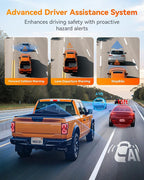 WOLFBOX X3 PRO Dash Cam Front and Rear, Dual STARVIS 2 IMX675, 1440P 60FPS+1440P ADAS Car Camera, EIS Image Stabilization with Ultra-Fast 5.8GHz WiFi, Voice Control & 3" Touch Screen, 64GB Card & GPS