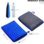 2 Pack Clay Mitt, Microfiber Clay Bar for Car Detailing, Reusable Clay Bar Glove Clay Towel, Scratch-Free Safe Clay Eraser Mitt for Cars Paint Polishing