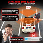4G LTE Dash Cam with Live Streaming, Car Vandalism Surveillance Security Camera with Dual 155° Front & 180° Inside Camera, GPS Tracking, Radar Detect, G-Sensor, OBD II, 24/7 Parking Monitor