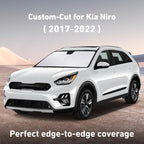 EcoNour Windshield Sunshade Compatible for Kia NIRO 2017-2020 2021 2022, Sun Visor for Front Windshield & Window Sun Shade Cover, UV Heat Blocker & Protector, Car Accessories