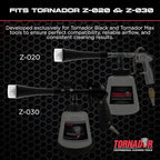 Tornador TB-900 Brush Cone for Z-020 Black and Z-030 Max | Air Driven Rotating Bristles | Noise Reducing Design | Easy Snap-On Fit | Designed for Automotive Interior Cleaning