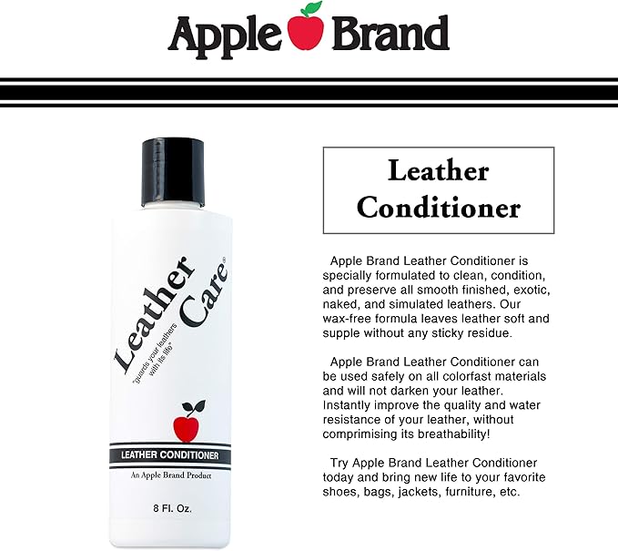 Apple Leather Care Leather Conditioner 8oz Bottle