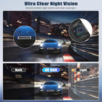 10.88 Inch Mirror Dash Cam,4K Touchscreen Rear View Mirror Front and Rear View Dual Cameras,Night Vision,G-Sensor,APP Control,Motion Detection,Loop Recording,Parking Assistance,Parking Monitor