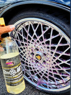 Rim Job RJ-32 Color Changing Wheel Cleaner NON Acid Iron Remover, Safe On Most Rim Finishes Cars, Trucks, Motorcycles 32 fl oz