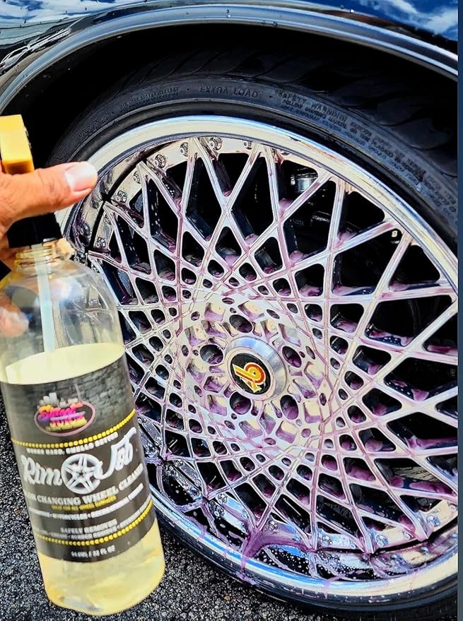 Rim Job RJ-32 Color Changing Wheel Cleaner NON Acid Iron Remover, Safe On Most Rim Finishes Cars, Trucks, Motorcycles 32 fl oz