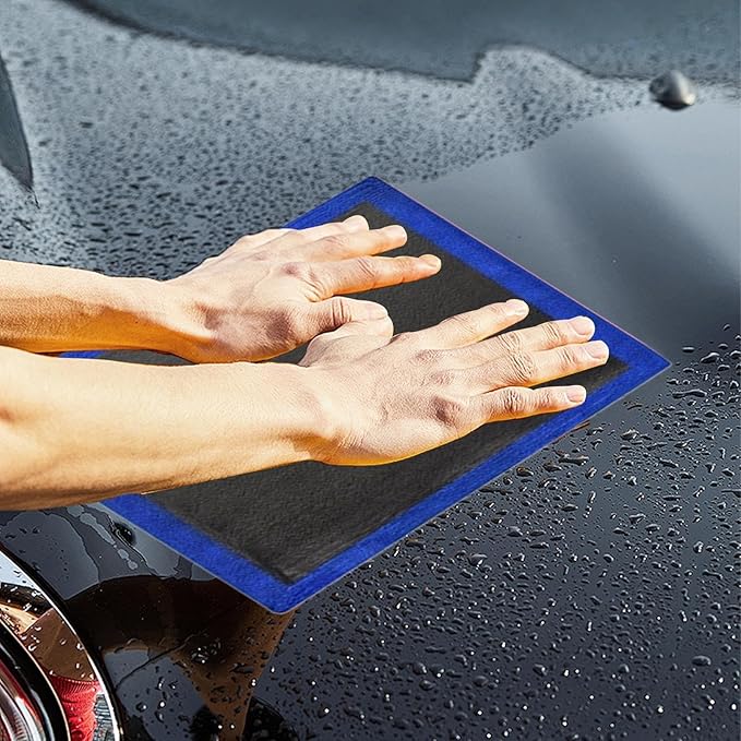 Auto Detailing Clay Cloth - Synthetic Clay Bar Alternative, Durable Microfiber Backing, 12 Inch Detailing Rag for Easy Use | for High Gloss Shine On Car Bodywork, Glass & Chrome Accessories