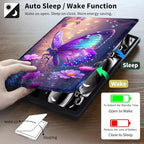Case for Kindle Scribe,360 Degree Rotating Swivel PU Leather Stand Flip Folio Cover with Auto Wake/Sleep for Amazon Kindle Scribe Cover 10.2 Inch (2024/2022 Release),Glitter Butterfly
