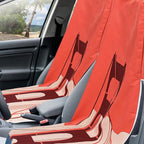 Hahafelt 2 Pack Car Seat Towel Covers with Storage Bag, 63 x 32 Inch Universal Non Slip Waterproof Sweat Protector for Car Truck, Gym Swimming Running, Machine Washable (Golden Gate Bridge)