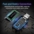 Wireless CarPlay Adapter for iPhone, Car Play Wireless Adapter Mini Size with USB A/USB C Extension Cable for Cars with Built in Wired CarPlay, Plug and Play, No Latency & Stable Connection