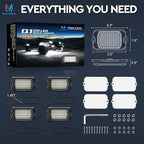 MICTUNING Q1 Max White Rock Lights, 4 Pods Super Bright Pure Underglow Light Kit, IP68 Waterproof for Truck Car ATV UTV Golf Cart (2 Year Warranty)