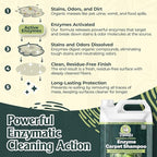 Sprinkle & Sweep: Enzyme Carpet Shampoo - 64oz, Deep Cleaning Pet Stain & Odor Remover, Dog & Cat Mess-Urine-Accident Solution, All Machine Compatible