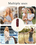WEESMILE Keychain Wristlet, Stretchy Key Chain for Car Keys with D ring, Cute Scrunchie Wrist Bracelet for Women Men